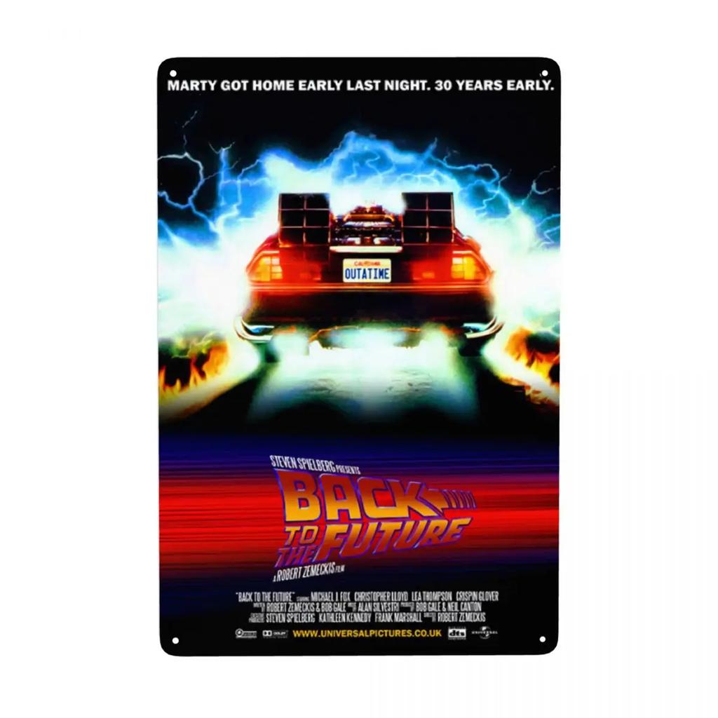 Flux Capacitor Metal Sign - Back To The Future Modern Tin Decorative Plaques, Office Store Pubs Club Art Decor