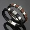 Vintage-Style Men's Bracelet with Magnetic Alloy Clasp - European & American Fashion