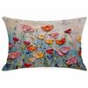 New Decorative Pillowcase 3D Three-dimensional Effect Floral Pillowcase Sofa Cushion Cover Digital Printing