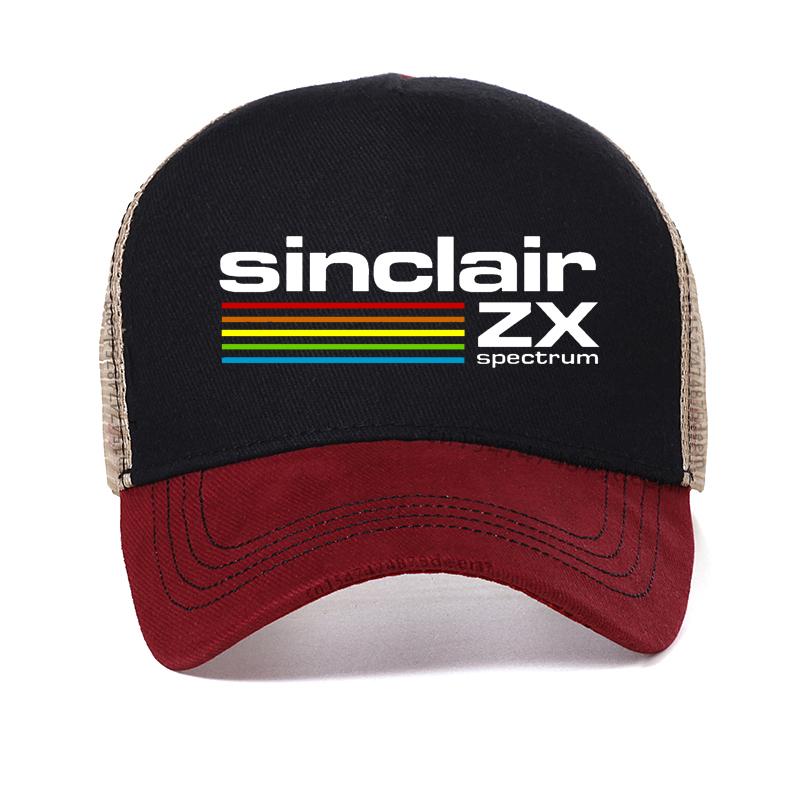 Sinclair Zx Spectrum caps for men Gaming Gamer Unisex sinclair zx spectrum Baseball cap summer Cool Mesh trucker cap bone Adjustable красный