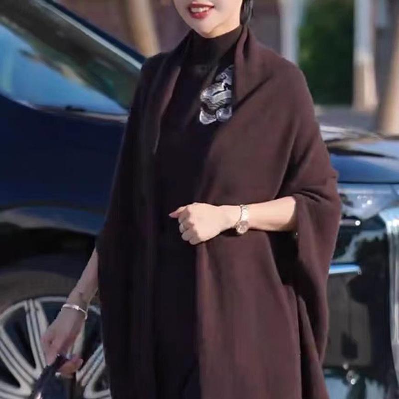 2025 New Style Women's 100% Pure Wool Shawl Cardigan – Autumn/Winter Elegant Knitwear