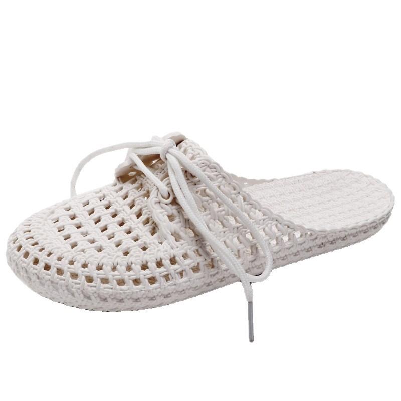 New Summer Baotou Flat-bottomed Hole Shoes Home Indoor and Outdoor Cool Slippers Lazy Student Beach Mop