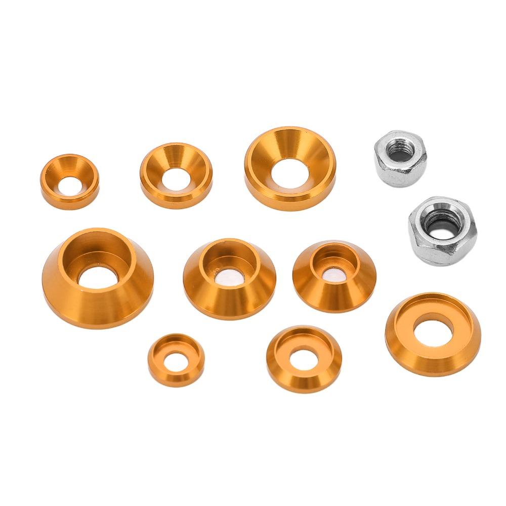 1/10 1/8 Scale RC Screw Washer Kit Aluminum Alloy Flat Washer Set Round Head Gasket  For RC Cars