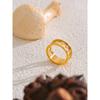 Yhpup Mode Edelstahl Pokerform Hohl Breiter Goldener Ring Minimalistischer Anhänger Finger Schmuck Bijoux Femme Neu