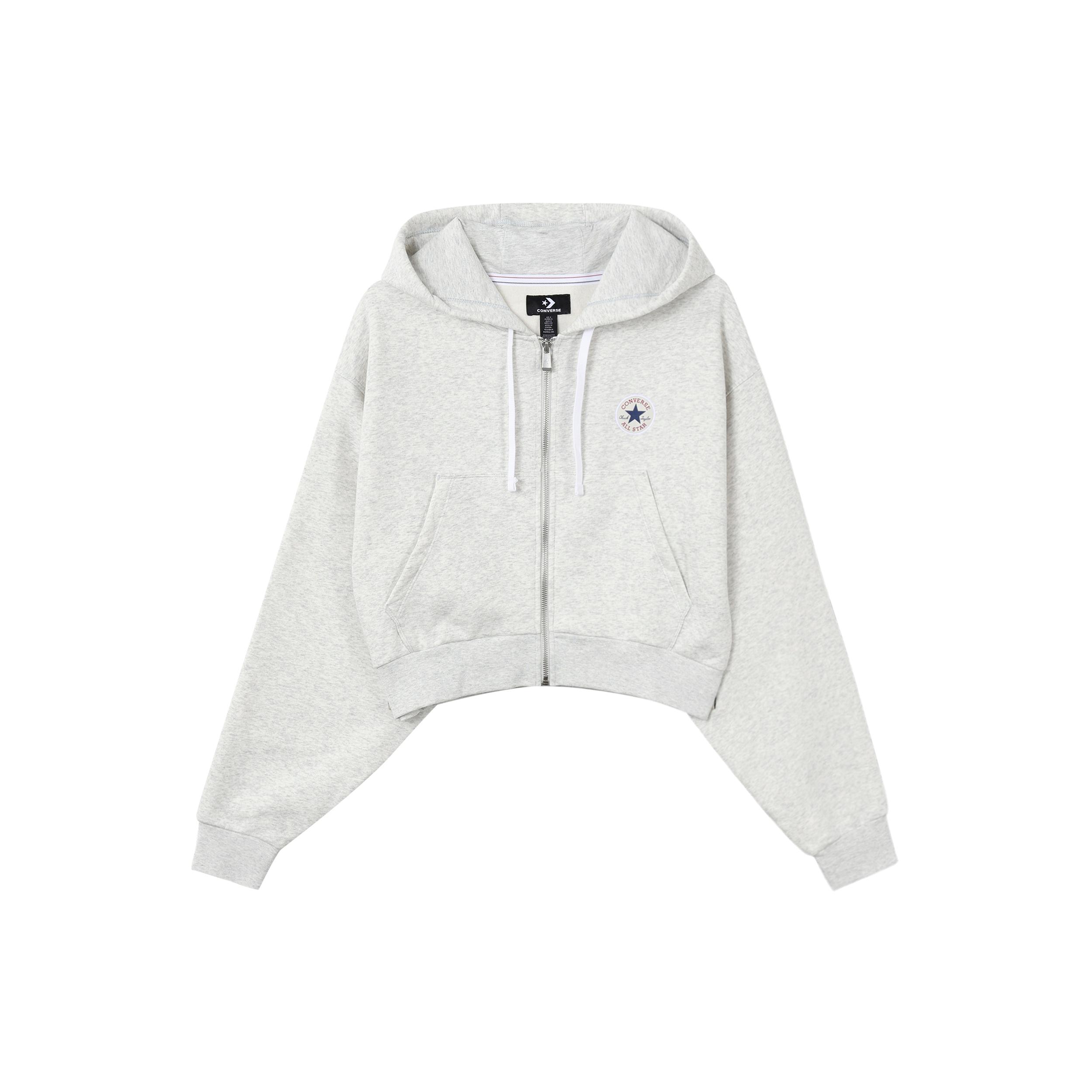 

New Converse Retro Chunk Sweatshirt Women s Light Gray 10025888-A02 XL