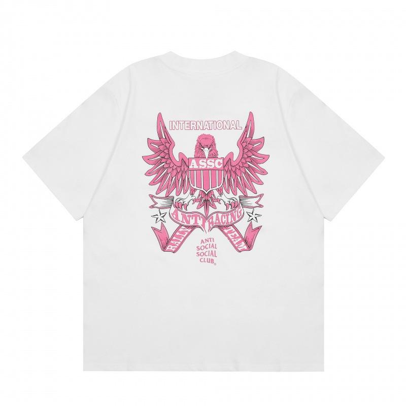 GUOYAN TOP Nieuwe 2026 ASSC Letterprint Ronde Crewneck Korte Mouw Unisex ASSC T-shirt Straatmode Katoen Losse Pasvorm Jeugd Mode T-shirt XL