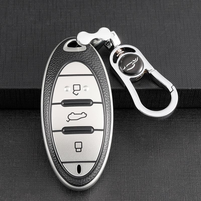 Bestune Car Key Cover for FAW T77, T99, B70, T55, T33 - Durable Remote Key Shell with Buckle