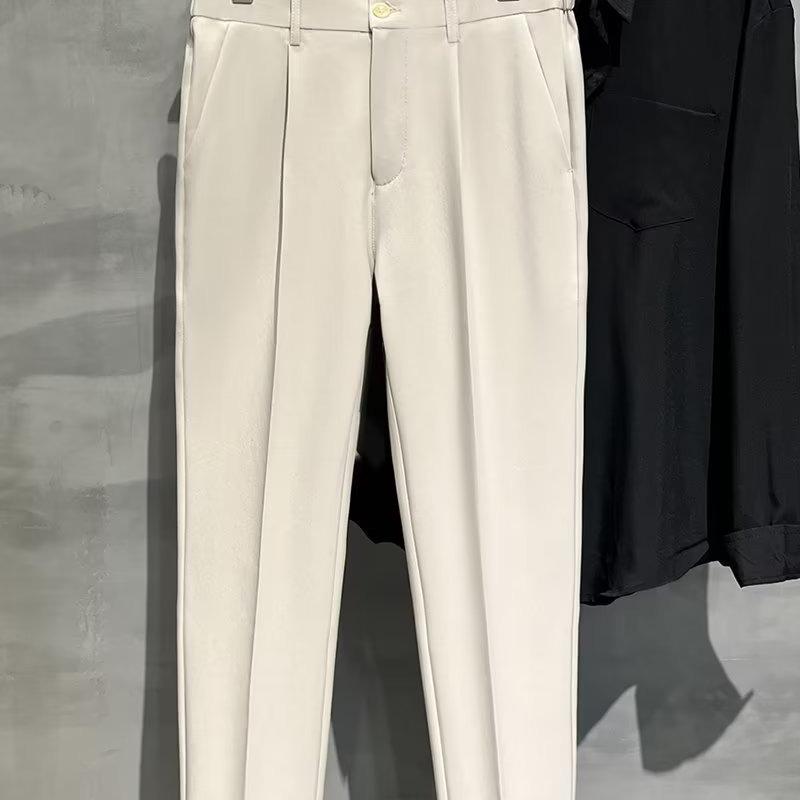 

Черные мужские повседневные прямые брюки — модные, универсальные, свободного кроя для весны и осени 4XL хаки