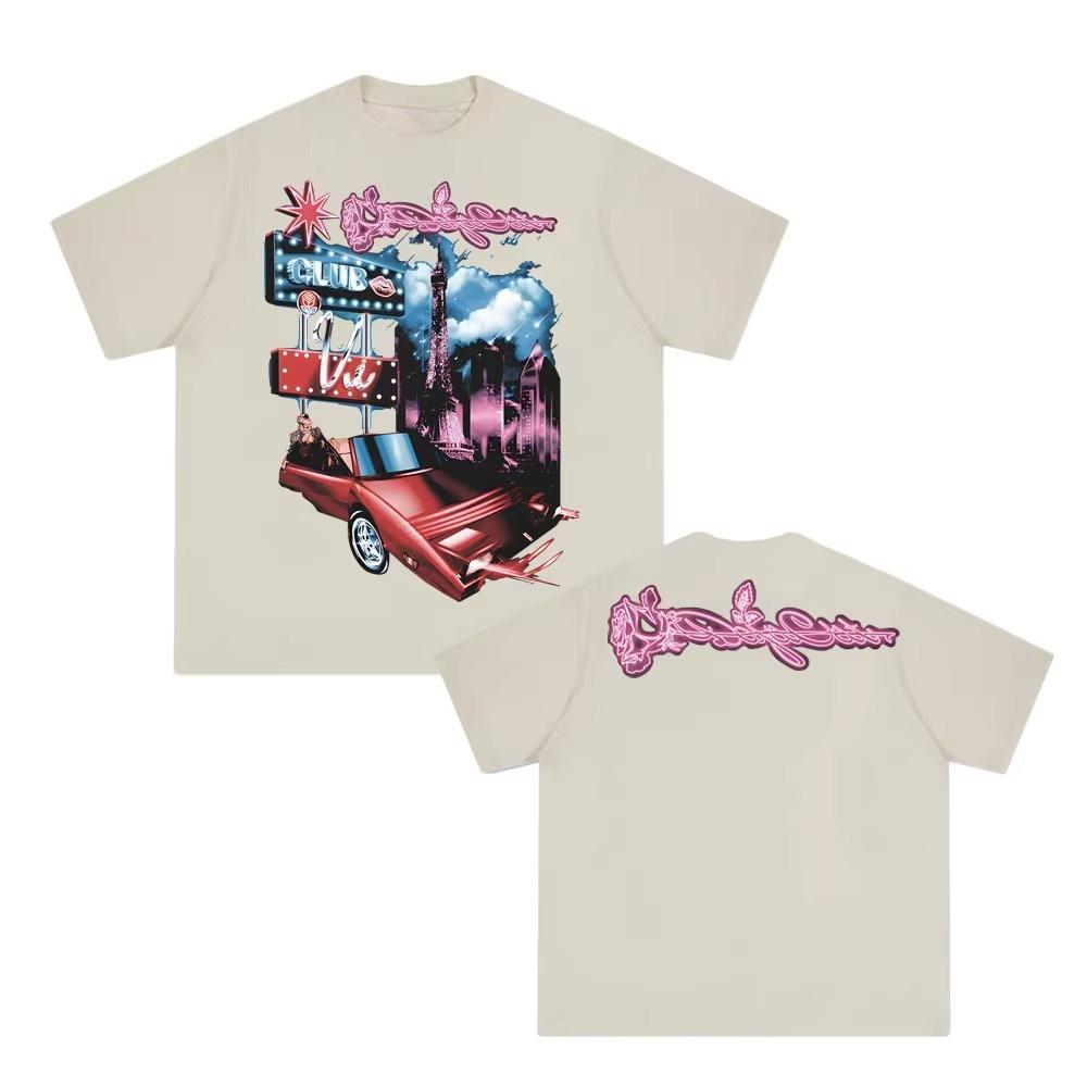 2026 New OFFICIAL CLUB VIE PARIS TSHIRT doja cat As Official Website Hip Hop Comfortable Clothing High Quality Tops tshirt S