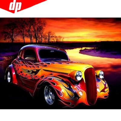 Diamant-Malerei Cartoon Go Kart voller runder Diamant Mosaik Diamant Stickerei