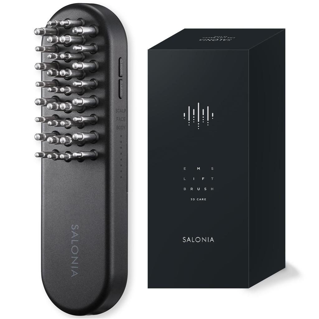 SALONIA EMS Lift Brush, 3D Care, Electric Brush, Facial Beauty Device, Electric Scalp Brush, Lift Up, Amazon.co.jp Exclusive