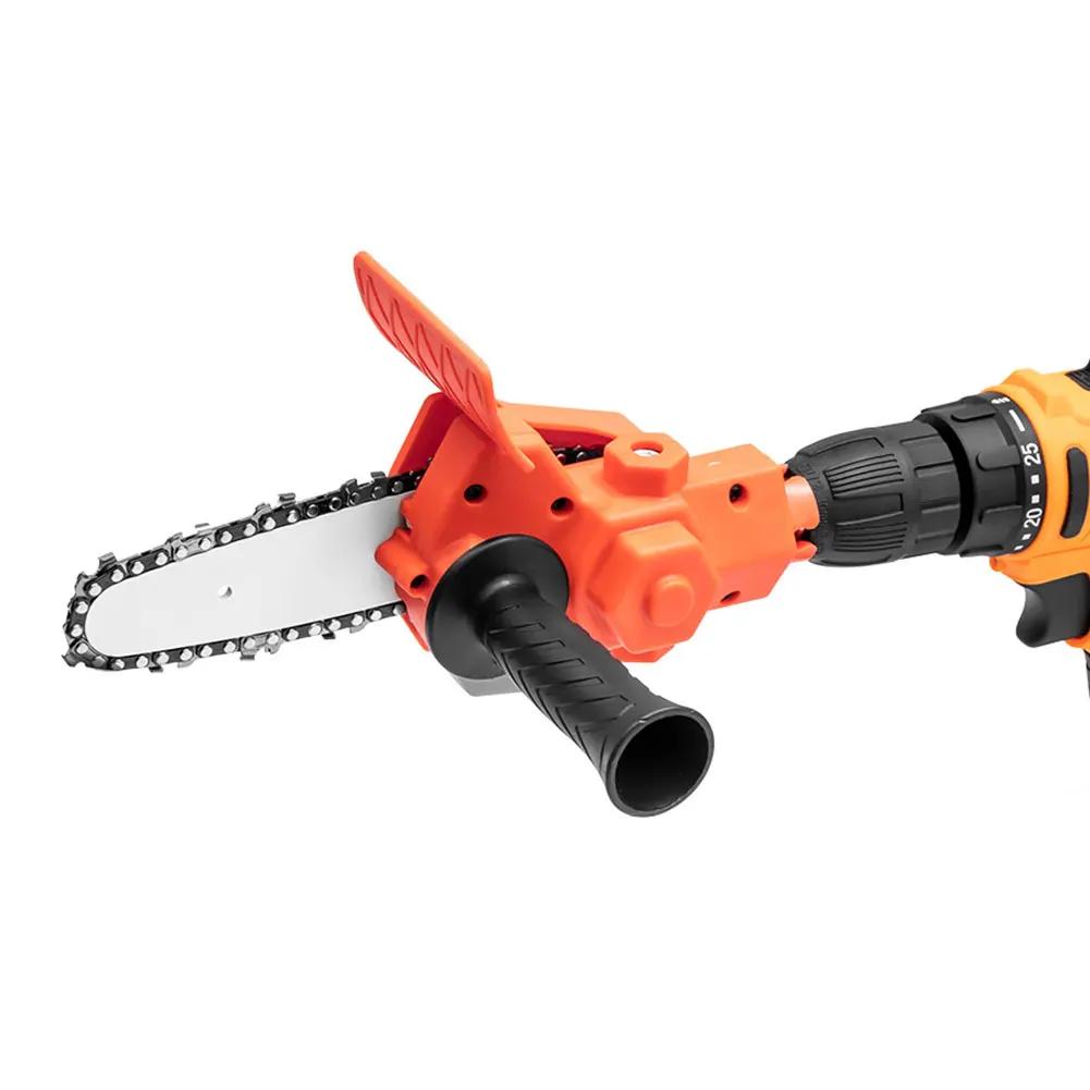 6Inch Electric Chainsaw Tool Practical Portable Electric Drill Woodworking Chainsaw Cutting Power Tool for Horticultural Pruning