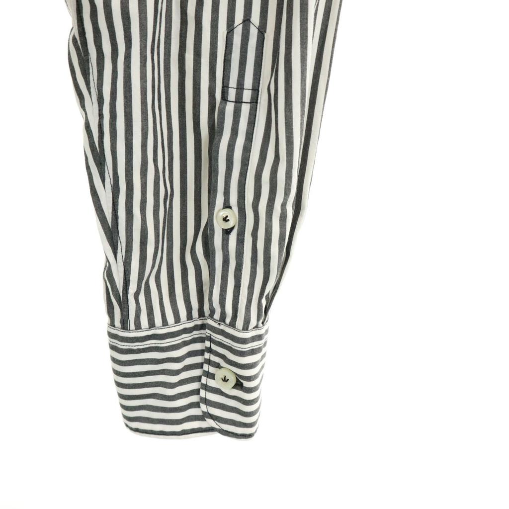 ONASSIS Striped Pattern Long sleeve Button down shirt M white Men's Used
