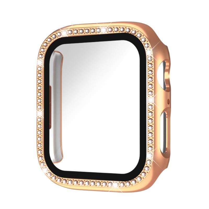 Glitter Diamond PC Hard Bumper Case for Apple Watch 10 9 8 4 5 6 SE 45mm 40mm 44MM 42mm 46mm Full Cover