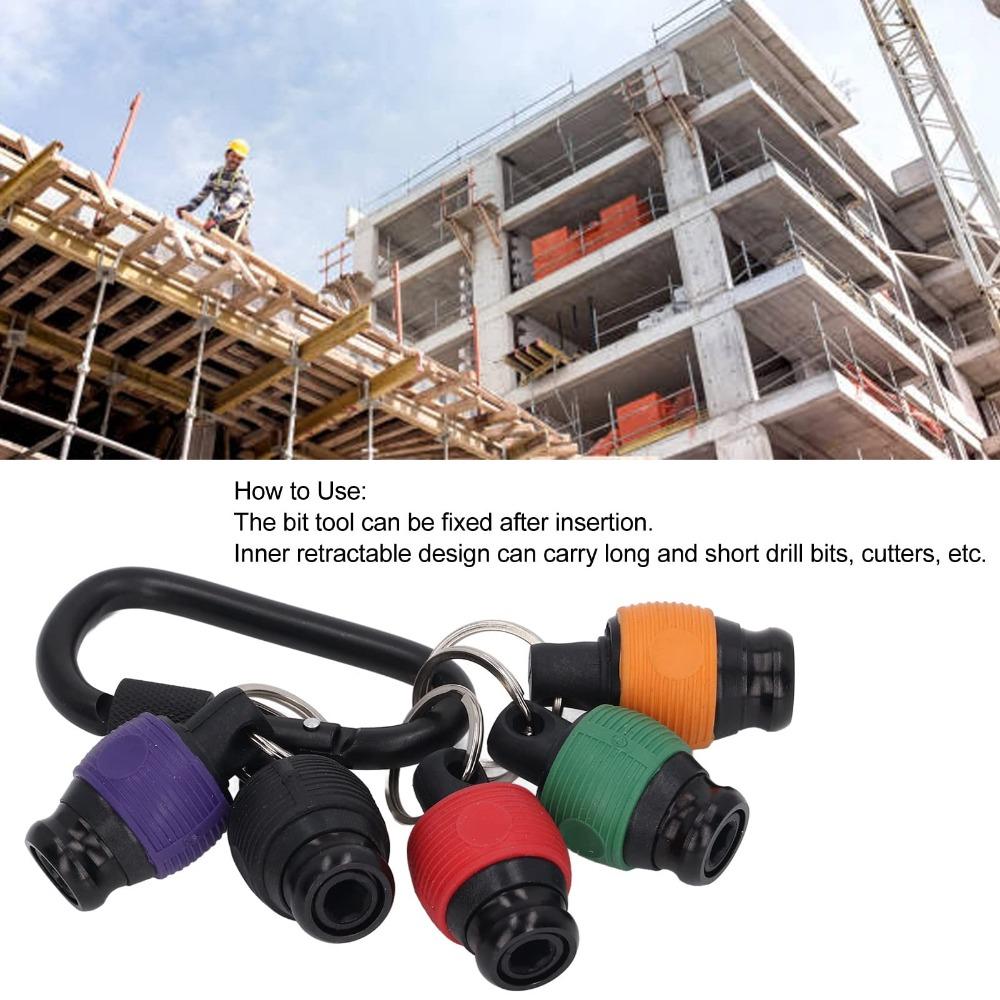 

5 шт. алюминиевый сплав брелок дрель легкий винт адаптер отвертка держатель бит отвертка