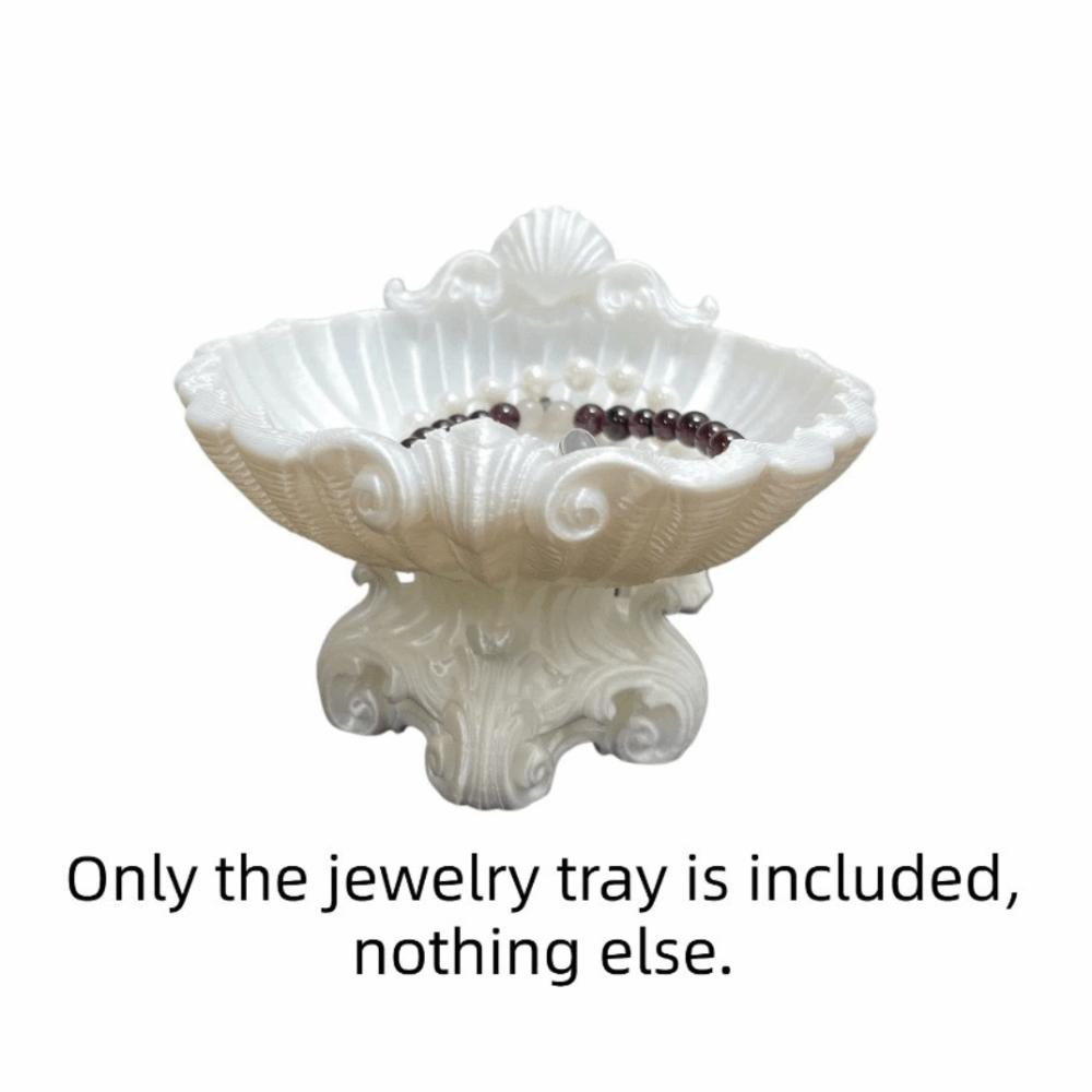 Sweet Sofa-shaped Ring Holder Decorative Shell Shape Jewelry Tray  Photography Props White Shell