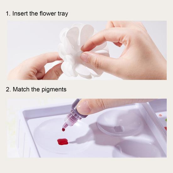 1 Set DIY Watercolor Flower Art Kit Handcrafted Coloring Paper Flower Kit