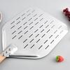 Perforated Pizza Peel 12 Inch Stainless Steel Perforated Oven Turning Tool Pizza Spatula Paddle with Wooden Handle for Kitchen