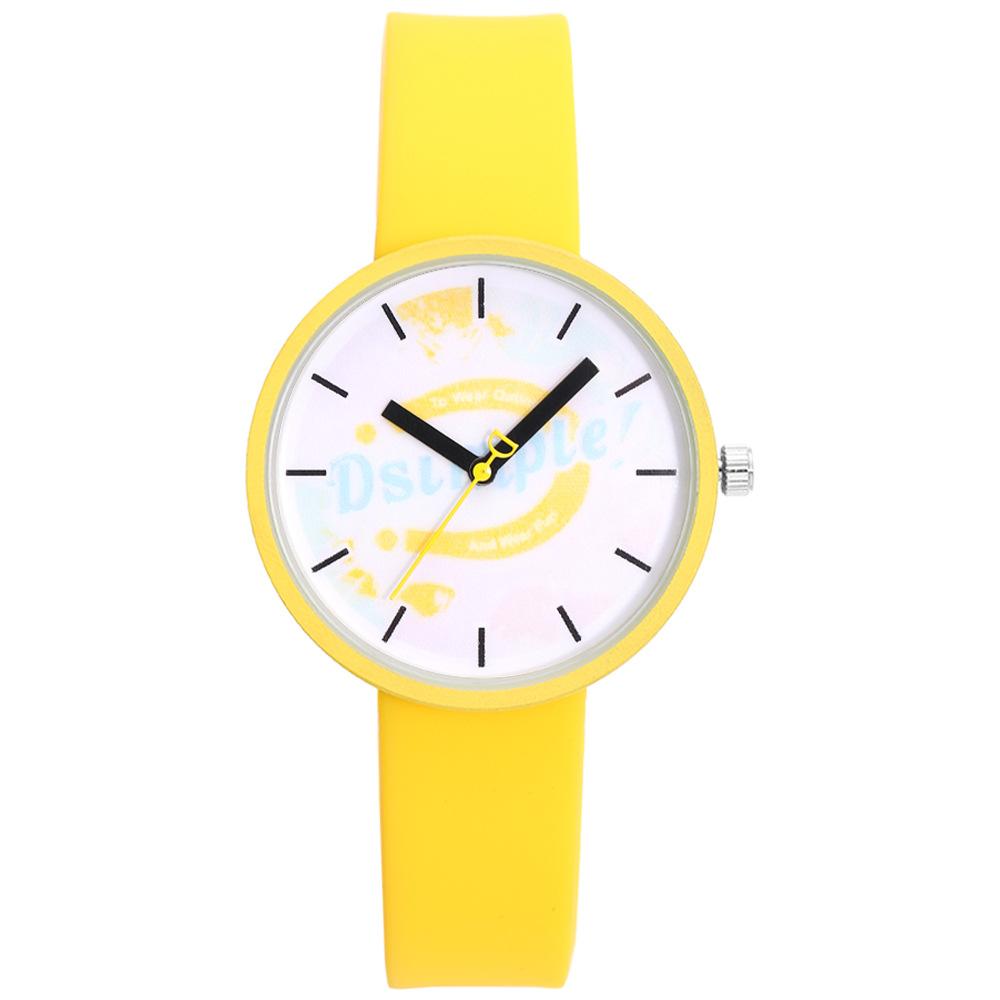 

Модний свіжий жіночий годинник особистість Жіночий годинник силіконовий кварцовий годинник повсякденний елегантний жіночий годинник жовтий