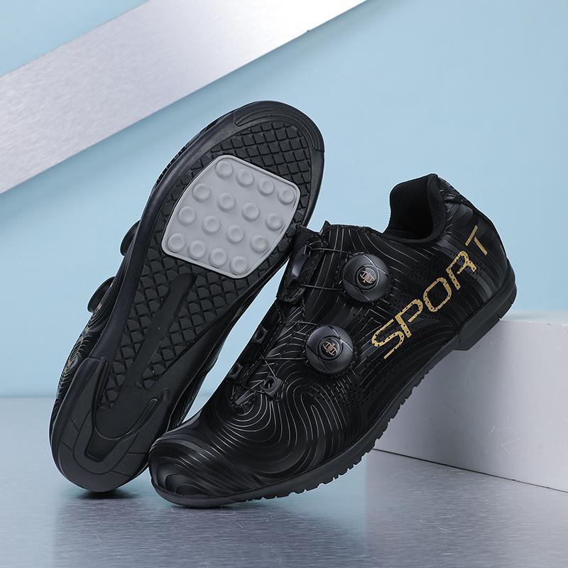 

Професійне чоловіче велосипедне взуття дихаюче на твердій підошві, шосейне велосипедне взуття Booster Lock, жіноче SPD, шосейне велосипедне змагання 45 темно-сірий колір