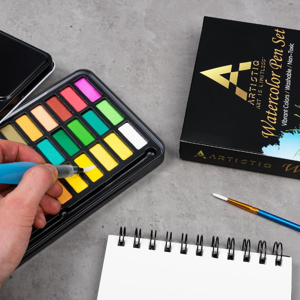 Watercolor Paints Watercolors Set 40in1 36 Colors + A5 Pad + Brushes