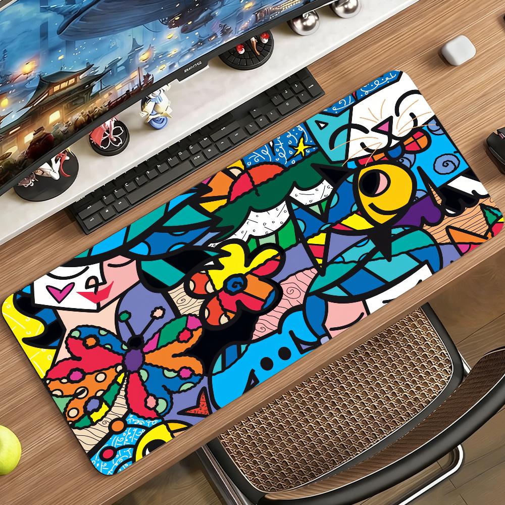 Art R-Romero B-Britto-S Mouse Pad Non-slip Rubber Gamer Balance Computer Mat Decoracion Deskmat Laptop Office Large