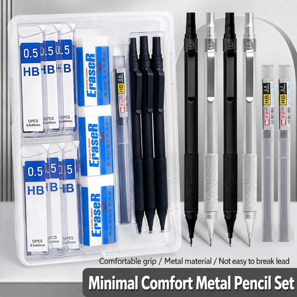 Creion mecanic 0,5/0,7 mm Metal Creion cu mină HB Portabil Creion de desenat Scriere