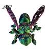 Collectible Bee Figure 3D Printed Mechanical Figurine, Hornet Ornament with Movable Joints, Articulated Wasp Desktop Model Fidget Toy, Insect
