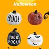 Eerie Halloween Resin Pumpkin Statue Durable Resin Crafted Pumpkin Decorative Ornament for Halloween Celebration