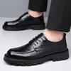 Men's leather shoes new dress derby shoes British trend casual shoes wedding men's shoes 2025