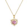 Empty Love Full Diamond Light Luxury Temperament Gorgeous Full Diamond Necklace Female Versatile Collarbone Chain Titanium Steel Chain