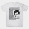 Herren Schwarzes T-Shirt mit Aufdruck Norm Macdonald -- "Eine Motte geht..." Witz No-Cut Transferpapier Druck Baumwoll-T-Shirt