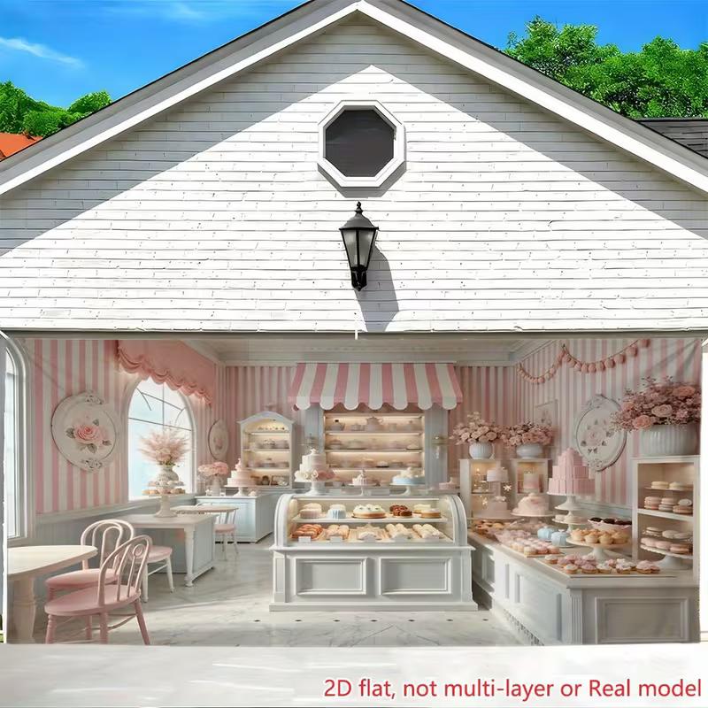2D Pink Bakery Backdrop Dessert Themed Birthday Photography Background