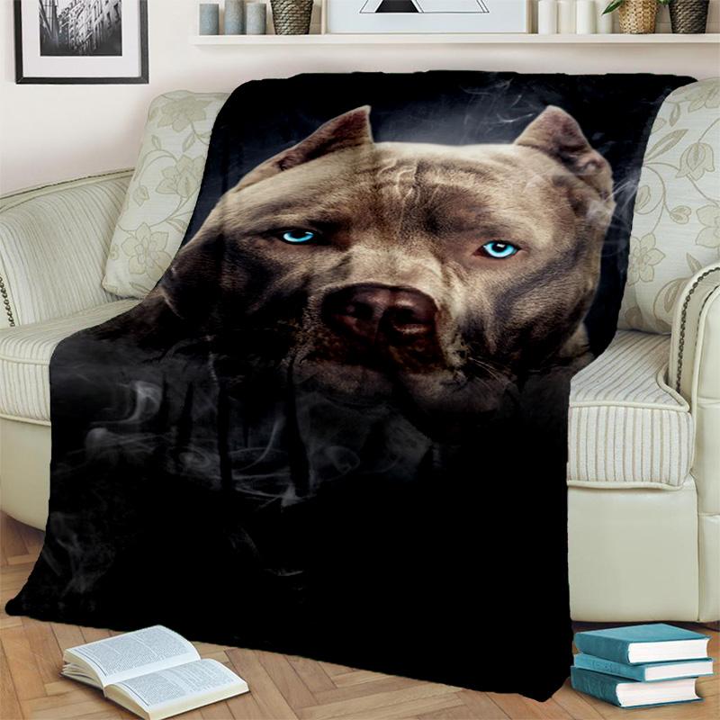 3D Francouzský Pit Bull Pes Domácí Mazlíček Kreslenádeka, Měkká Přehozovádeka pro Domov Ložnici Postel Pohovku Piknik Cestování Kancelář Krycídeka Děti