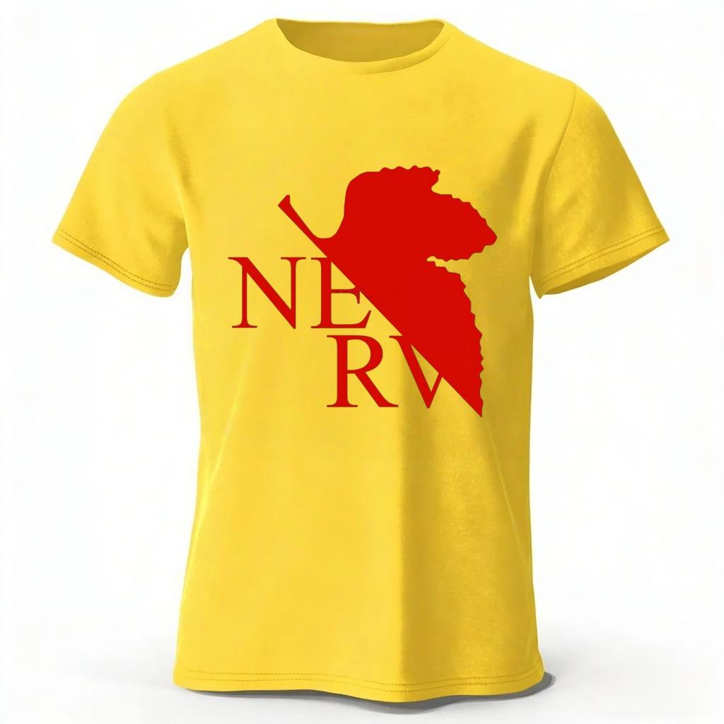 Japanese Anime Neon Genesis Evangelion Pure Cotton ShortSleeve Peripheral   Unisex Street Casual Loose Plus Size TShirt Top