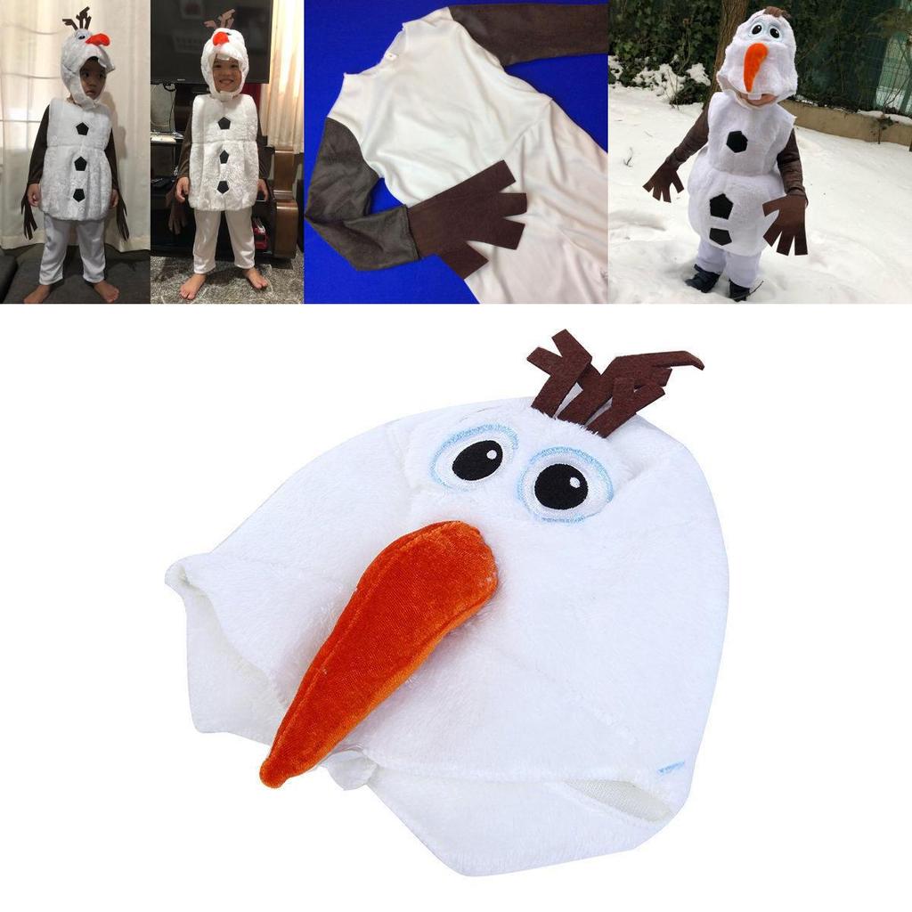 Uroczy Kostium Cosplay Bałwana Olafa z Krainy Lodu Dla Dzieci Halloween Przebranie