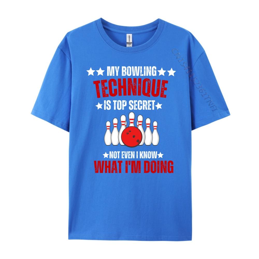 My Bowling Technique Top Secret Bowling Bowler Lovers Black Shirt Graphic Tees Funny Gifts Print Short Sleeve