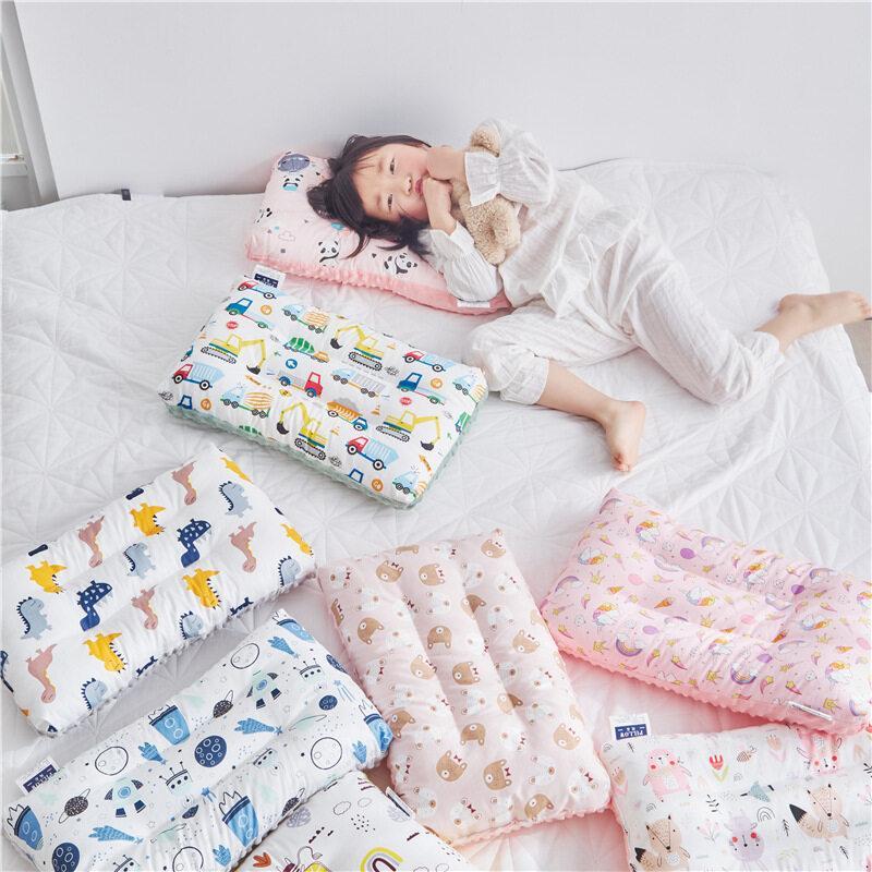 Soft Gauze Baby Pillow Comfortable Doudou velvet pillow For Newborns Baby Sleep Headrest Breathable Infant Kids Pillow