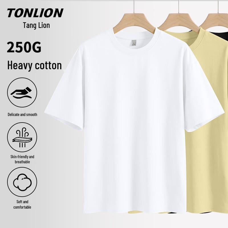 TonLion Men s Pure Cotton Short Sleeve T-Shirt 2XL