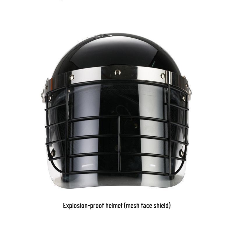 European-style Explosion-proof Riot Helmet with Steel Mesh - Safety Protection Helmet
