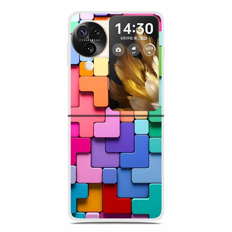 For Oppo Find N3 Flip 5G Cases Clear 6.8" Marble Hard TPU Back Cover For Oppo Find N 3 Flip Phone Cases Coque Fundas Bumper Etui
