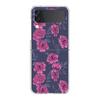 Phone Case For Samsung Galaxy Z Flip 3 4 5 Transparent Fold High Hard PC Shell For Galaxy Z Flip 3 5 Clear Cover Flower 12