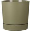 Runder Blumentopf mit Wasserspeicher - GARDEN ID - Plano - Ø 39 - 32 L - H 38 cm - Moosgrün
