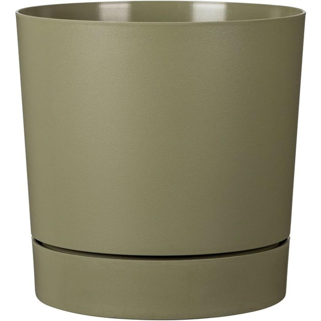 Pot de fleurs avec réserve rond - GARDEN ID - Plano - Ø 39 - 32 L - H 38 cm - Vert mousse