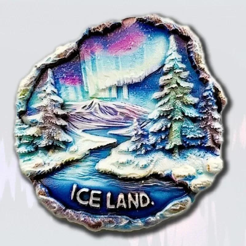 Norway Souvenirs Northern Europe Fridge Magnets Iceland Arctic Finland Aurora Refrigerator Stickers Home Decor Wedding Gifts