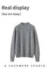Women's Marled Yarn Pure Wool Long Sleeve Sweater, Half-High Neck Pullover for Autumn/Winter