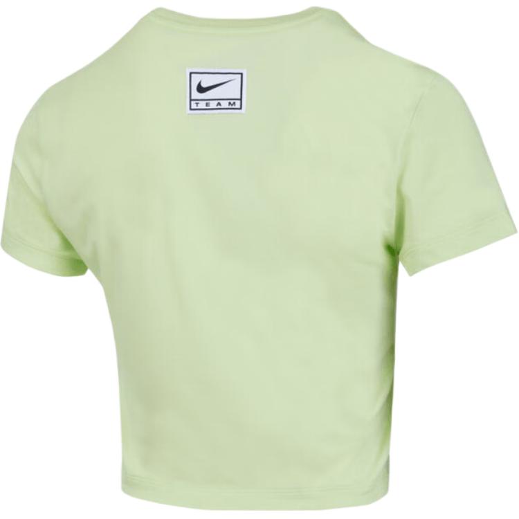 Nike As W Nsw Slim Crop Round Neck Logo Comfortable Short Sleeve Outdoor Quick Dry T-Shirt Women T-Shirt Green HQ1710360