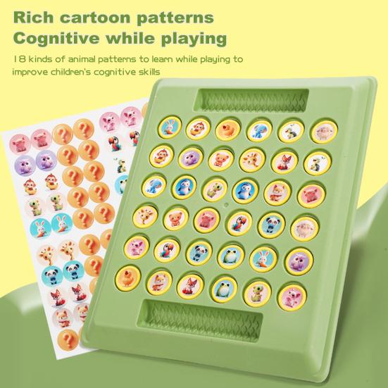 Kinder Memory Reversi Schachspiel 2 Spieler Cartoon Animal Flipping Chess Matching Game