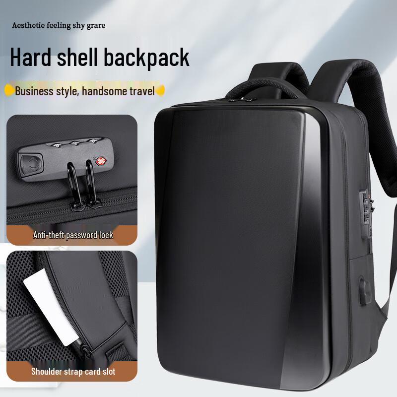 REWELL 3D-geformter wasserdichter Rucksack mit Zahlenschloss