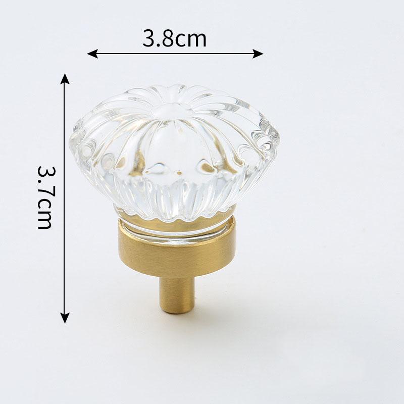 Light Luxury Drawer Crystal Handle Bedside Cabinet Door Handle Crystal Pigeon Egg Porch Cabinet Door Handle